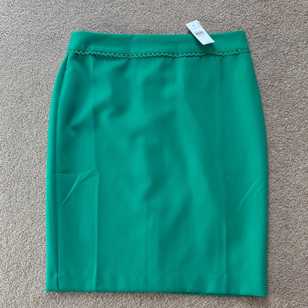 Ann Taylor Green Pencil Skirt